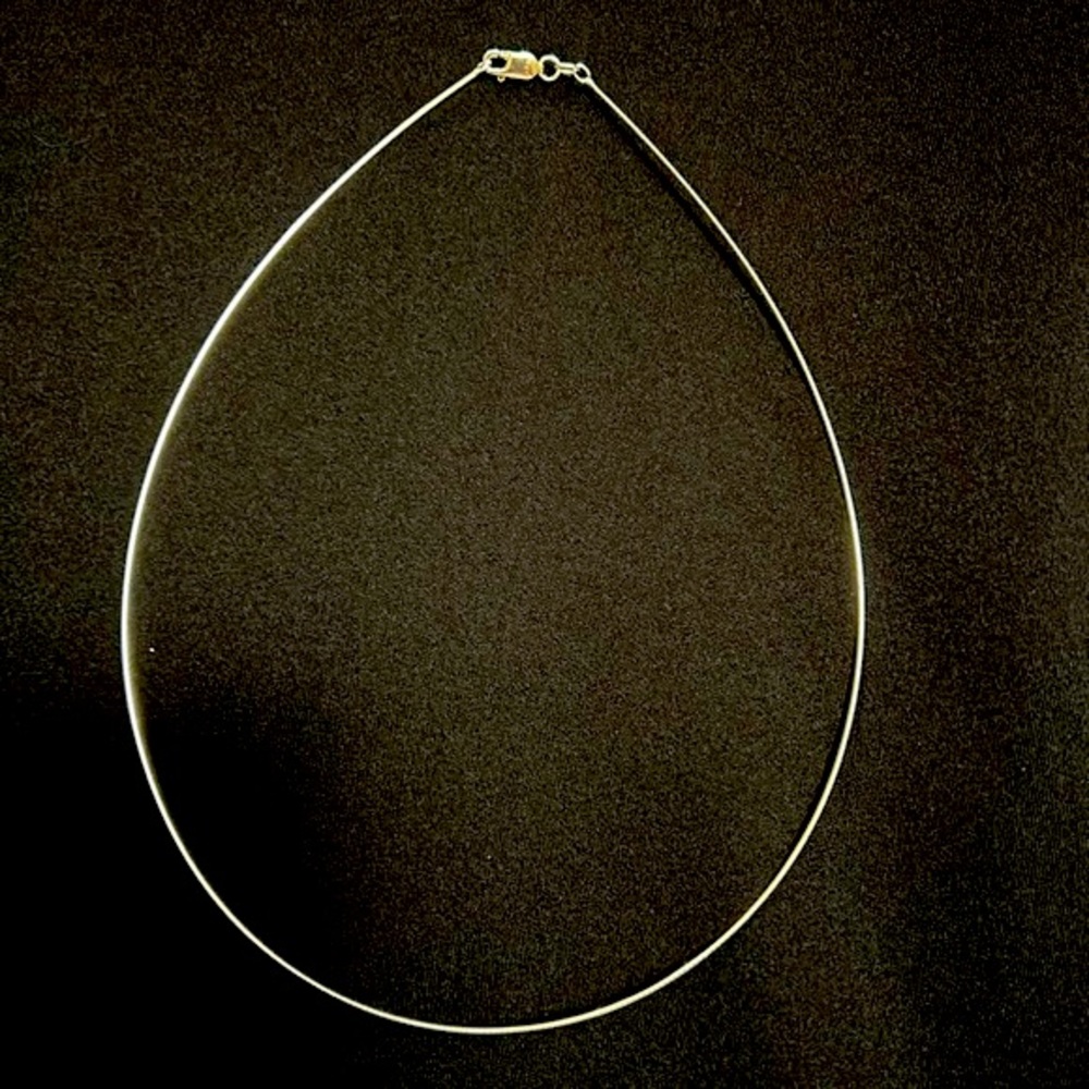 16” 925 sterling silver omega necklace with lobster claw clasp